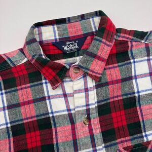 Woolrich Flannel Shirt Men's Large‎ Made in USA Plaid Button Front Long Sleeve